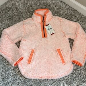 Cuddly Sherpa teddy bear girls fleece pullover NEW